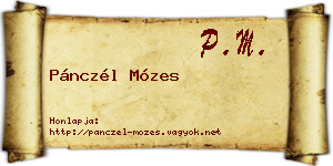 Pánczél Mózes névjegykártya